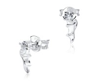 Bat Wings Designed Silver Stud Earring STS-4961